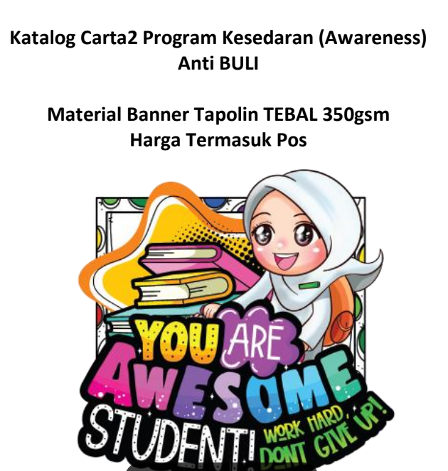 Katalog Carta2 Program Kesedaran (Awareness)  Anti BULI